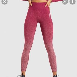 Burgundy adapt Ombré seamless leggings
